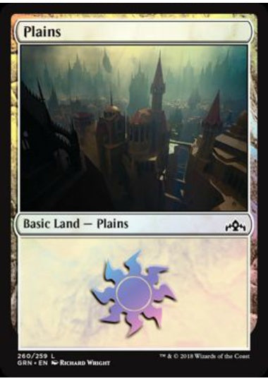 (英)【Foil】平地 / Plains【GRN】 No.260