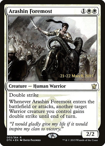 (英)【Foil】アラシンの先頭に立つ者 / Arashin Foremost【DTK】プレリリースプロモ No.003
