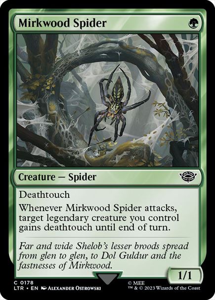 (英)【Foil】闇の森の蜘蛛 / Mirkwood Spider【LTR】 No.178