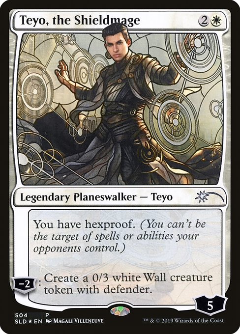 (英)【Foil】盾魔道士、テヨ / Teyo, the Shieldmage【SLD】Stained-Glass Planeswalkers No.504