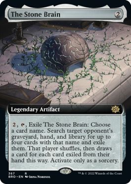 (英)【Foil】石の脳 / The Stone Brain ★拡張枠★ 【BRO】 No.367