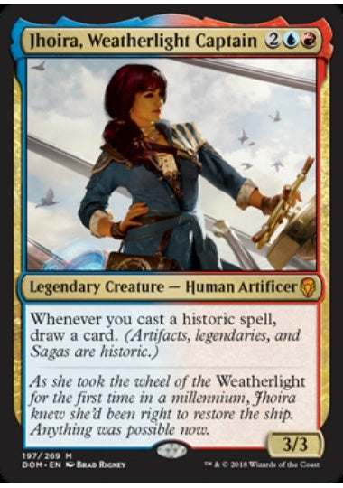 (英)【Foil】ウェザーライトの艦長、ジョイラ / Jhoira, Weatherlight Captain【DOM】 No.197