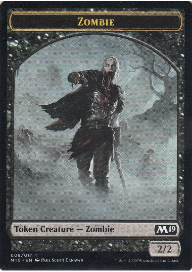 (英)ゾンビトークン / Zombie Token【M19-TOKEN】 No.008