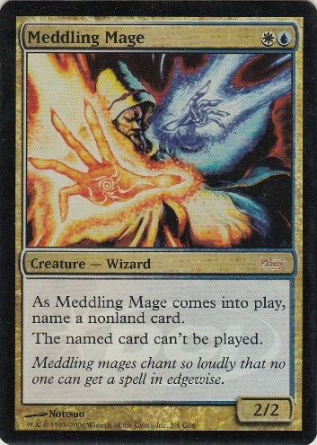 (英)【Foil】翻弄する魔道士 / Meddling Mage【PRM】ジャッジ褒賞 No.008