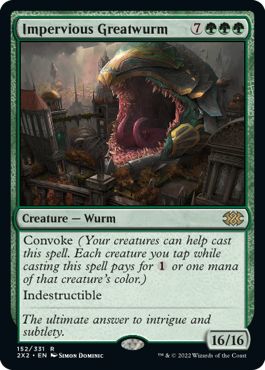 (英)【Foil】動じない大ワーム / Impervious Greatwurm【2X2】 No.152