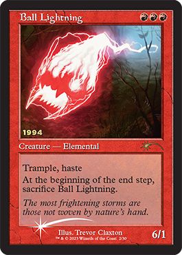(英)【Foil】ボール・ライトニング / Ball Lightning【PRM】旧枠 マジック30周年記念プロモ No.074
