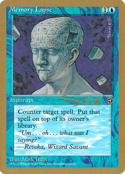 (英)記憶の欠落 / Memory Lapse【WC98】 World Championship Decks 1998 Randy Buehler 金枠 No.031