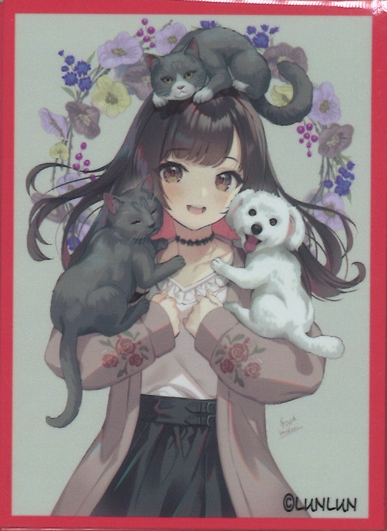 【サプライ】LUNLUNサプライ 碧風羽先生描き下ろしスリーブ 犬猫看板娘 (80枚入り) #4 ※5個以上購入の場合、発送方法は「ゆうパック」を選択してください。