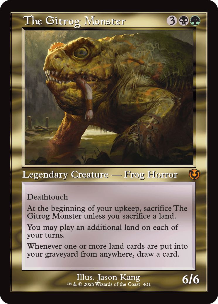 (英)【Foil】ギトラグの怪物 / The Gitrog Monster ★ショーケース枠★(旧枠加工カード) 【INR】 No.431
