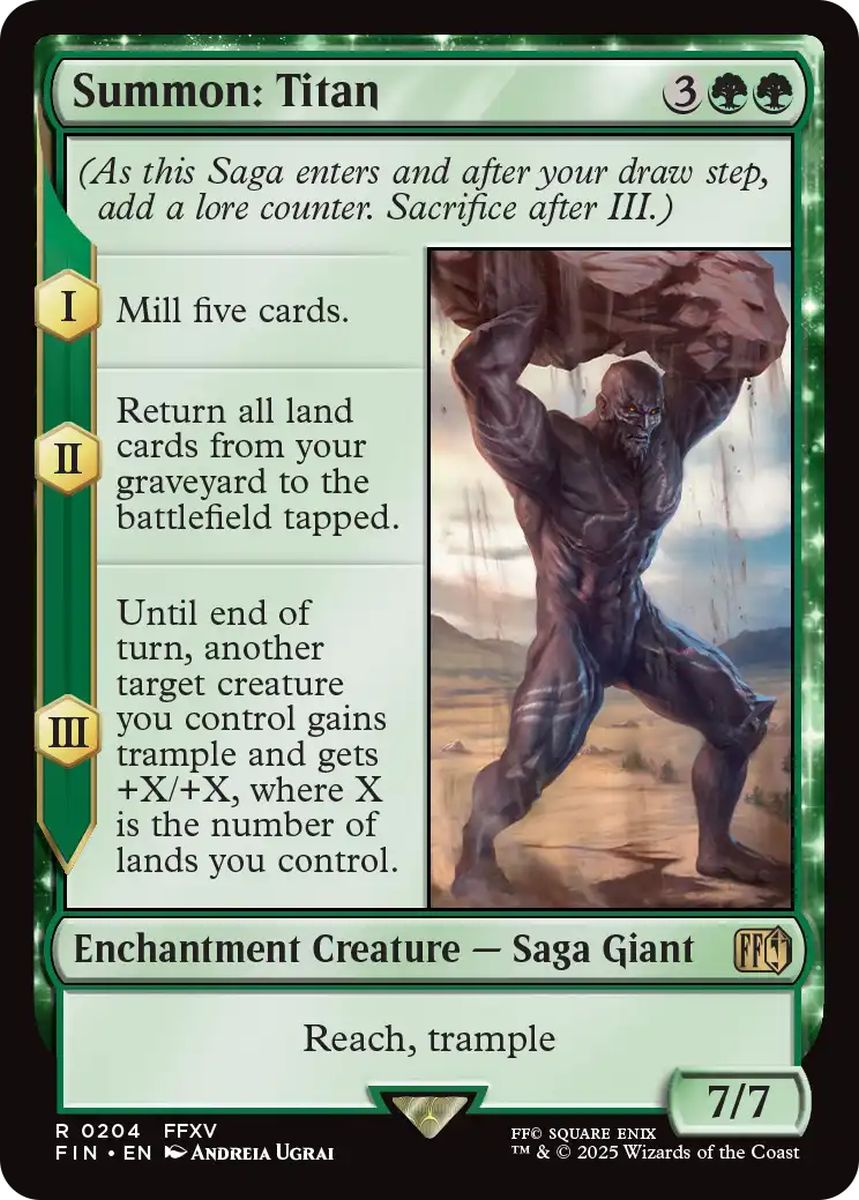 (英)【Foil】召喚：タイタン / Summon: Titan【FIN】 No.204