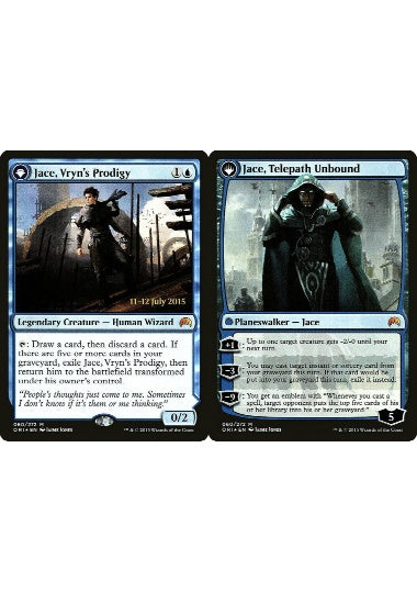 (英)【Foil】ヴリンの神童、ジェイス / Jace, Vryn's Prodigy - 束縛なきテレパス、ジェイス / Jace, Telepath Unbound【ORI】プレリリースプロモ No.060