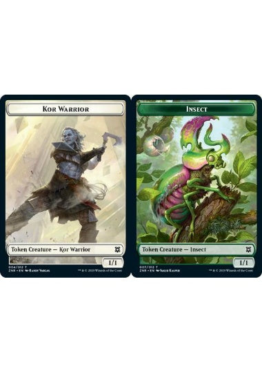 (英)【Foil】コー・戦士トークン / Kor Warrior TokenNo.004 - 昆虫トークン / Insect Token【ZNR-TOKEN】 No.007