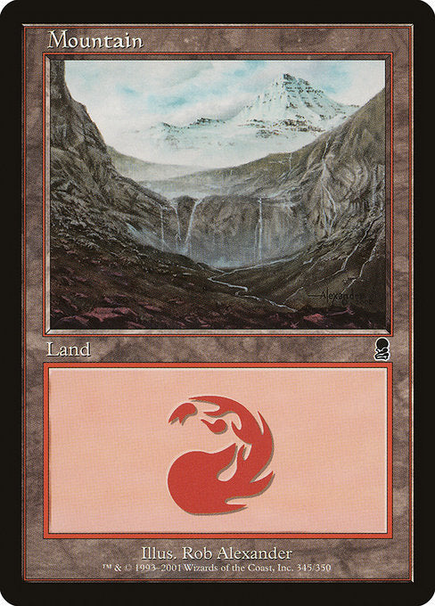 (英)【Foil】山 / Mountain【ODY】 No.345