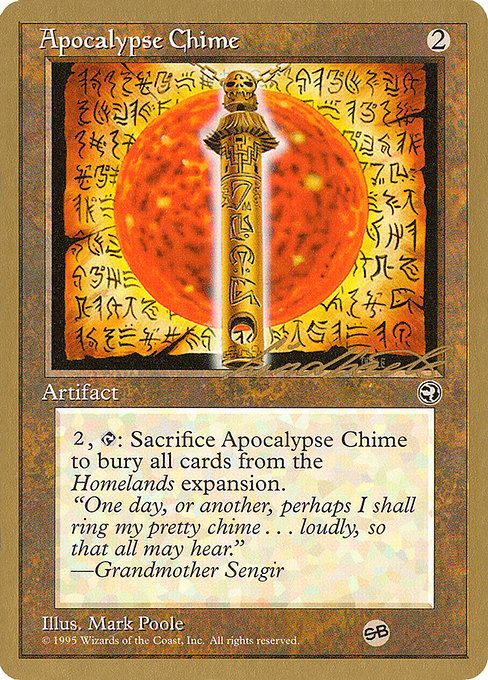 (英)Apocalypse Chime【PTC】 ProTour NewYork Decks 1996 Leon Linback サイドボード 金枠 No.163
