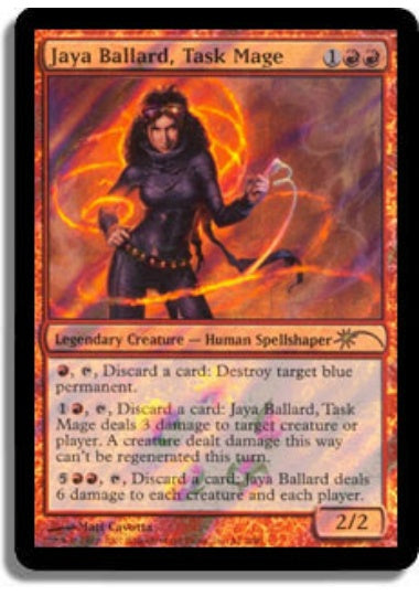 (英)【Foil】特務魔道士ヤヤ・バラード / Jaya Ballard, Task Mage【PRM】セットパック購入プロモ No.001