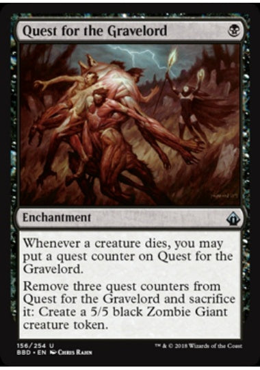 (英)【Foil】墓所王の探索 / Quest for the Gravelord【BBD】 No.156