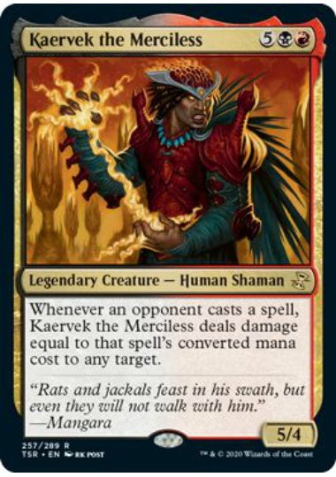 (英)【Foil】無慈悲なる者ケアヴェク / Kaervek the Merciless【TSR】 No.257