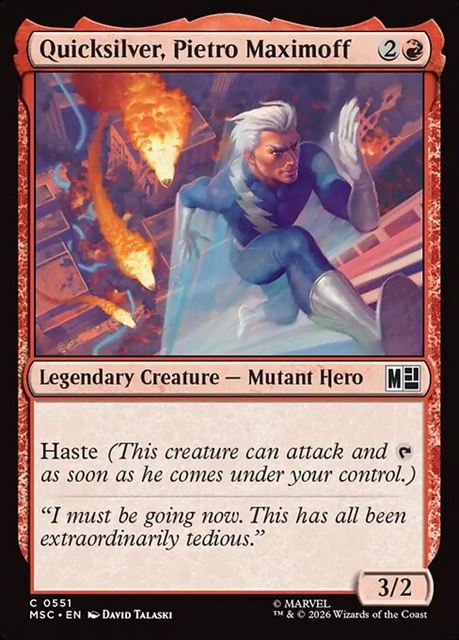 (英)クイックシルバー、ピエトロ・マキシモフ / Quicksilver, Pietro Maximoff【MSC】 No.551