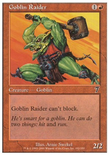 (英)【Foil】ゴブリンの略奪者 / Goblin Raider【7ED】 No.192
