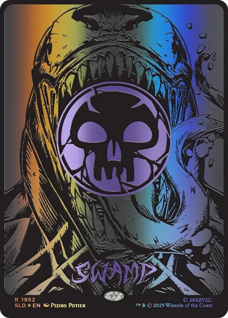 (英)【Raised-Foil】沼 / Swamp【SLD】 Secret Lair x Marvel's Spider-Man: Mana Symbiote No.1952
