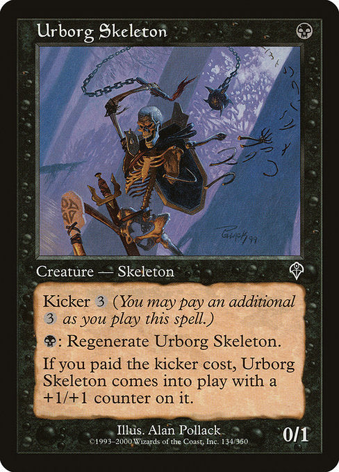 (英)【Foil】アーボーグの骸骨 / Urborg Skeleton【INV】 No.134