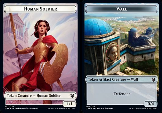 (英)【Foil】人間・兵士トークン / Human SoldierNo.002 - 壁トークン / Wall Token【THB-TOKEN】 No.014