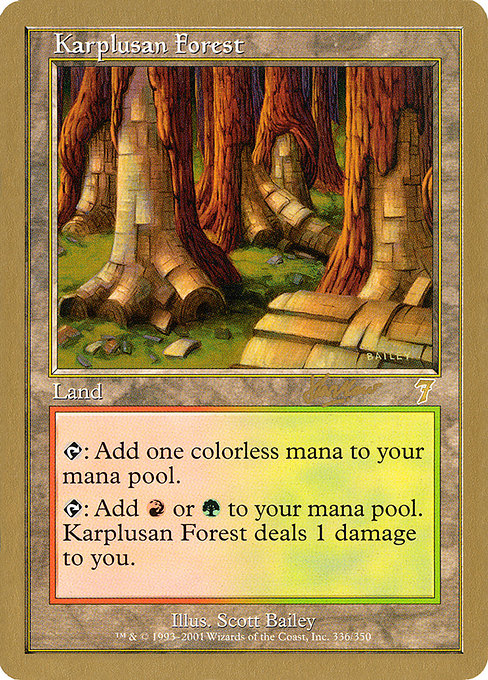 (英)カープルーザンの森 / Karplusan Forest【WC02】 World Championship Decks 2002 Sim Han How 金枠 No.083