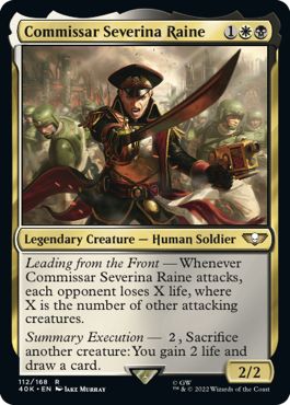 (英)【Surge-Foil】コミッサー・セヴェリナ・レイン / Commissar Severina Raine【40K】 No.112