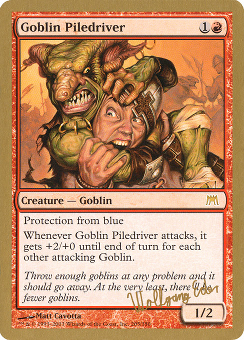 (英)ゴブリンの群衆追い / Goblin Piledriver【WC03】 World Championship Decks 2003 Wolfgang Eder 金枠 No.065