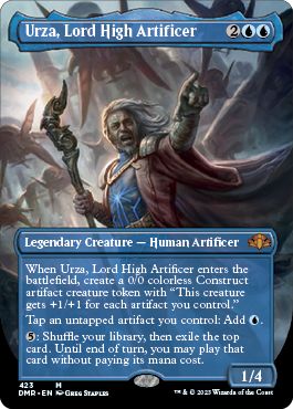 (英)【Foil】最高工匠卿、ウルザ / Urza, Lord High Artificer ★拡張枠★ 【DMR】 No.423