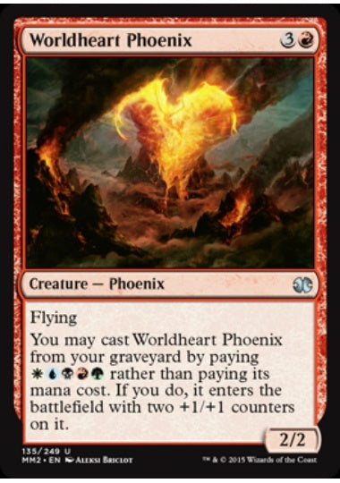 (英)【Foil】世界心のフェニックス / Worldheart Phoenix【MM2】 No.135