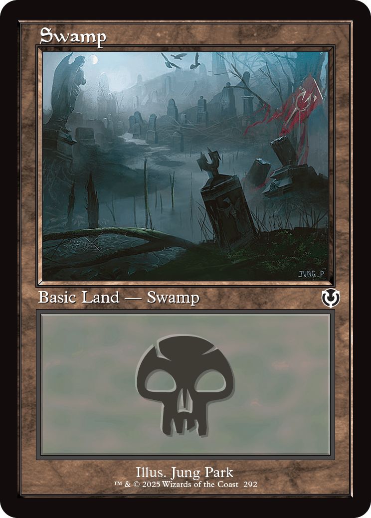 (英)【Foil】沼 / Swamp【INR】旧枠 No.292