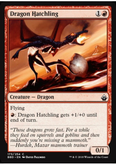 (英)【Foil】ドラゴンの雛 / Dragon Hatchling【BBD】 No.173
