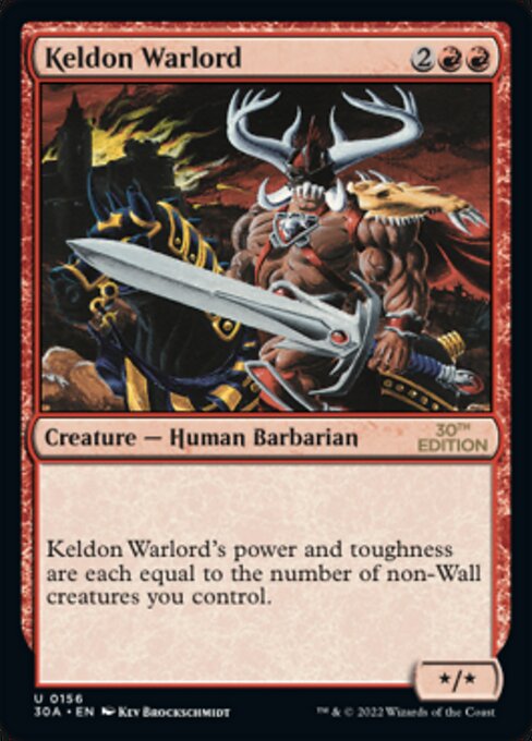 (英)ケルドの大将軍 / Keldon Warlord【30A】 No.156 ※トーナメントで使用することはできません。