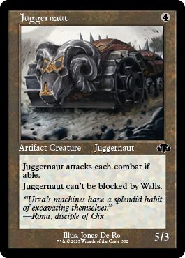(英)【Foil】巨大戦車 / Juggernaut ★ショーケース枠★(旧枠加工カード) 【DMR】 No.382