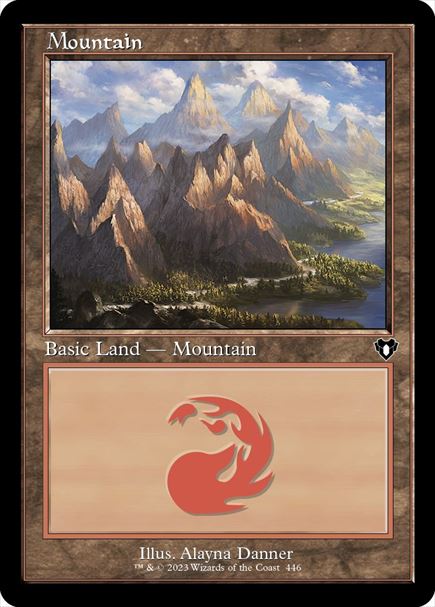 (英)【Foil】山 / Mountain【CMM】旧枠 No.0446