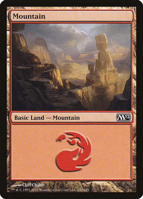 (英)【Foil】山 / Mountain【M12】 No.242