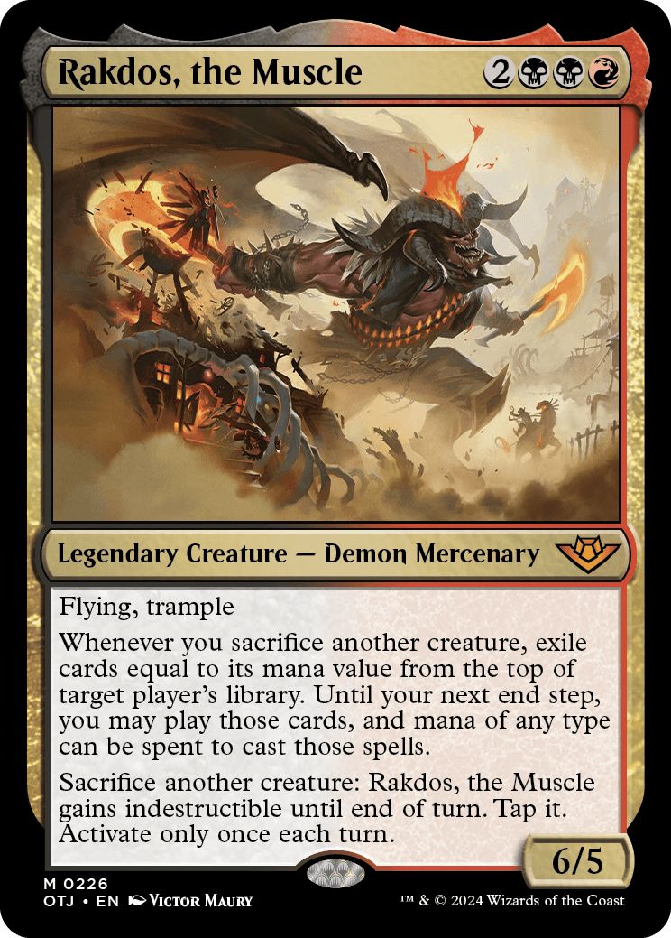 (英)【Foil】用心棒、ラクドス / Rakdos, the Muscle【OTJ】 No.226