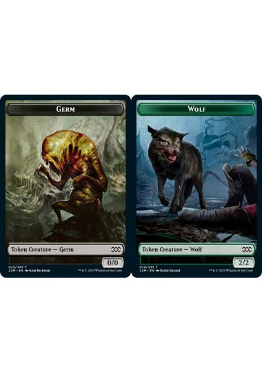 (英)【Foil】ファイレクシアン・細菌トークン / Phyrexian Germ TokenNo.010 - 狼トークン / Wolf Token【2XM-TOKEN】 No.019