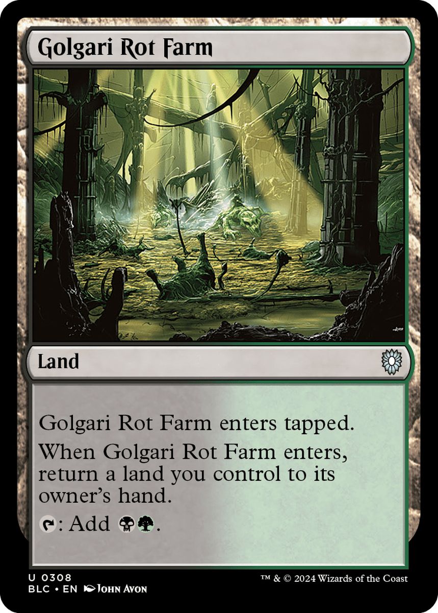 (英)ゴルガリの腐敗農場 / Golgari Rot Farm【BLC】 No.308
