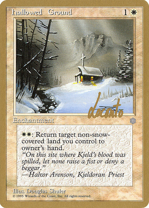 (英)Hallowed Ground【PTC】 ProTour NewYork Decks 1996 Michael Loconto 金枠 No.036