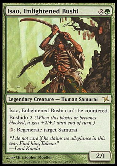 (英)【Foil】悟りの武士、勲雄 / Isao, Enlightened Bushi【BOK】 No.129