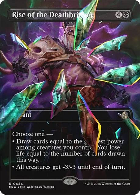 (英)【ファセットFoil】死をもたらす者の隆盛 / Rise of the Deathbringer ★ボーダーレス★(「砕けし鏡像」カード) 【FRA】 No.454