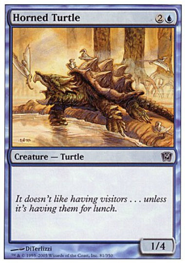 (英)【Foil】角海亀 / Horned Turtle【9ED】 No.081
