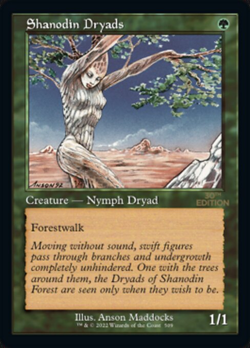 (英)シャノーディンのドライアド / Shanodin Dryads【30A】 旧枠加工カード No.509 ※トーナメントで使用することはできません。