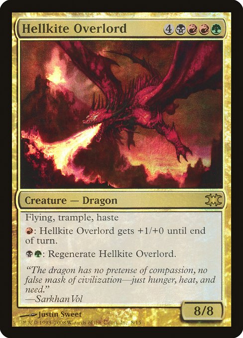 (英)【Foil】ヘルカイトの首領 / Hellkite Overlord【FTVDRAGONS】 No.008