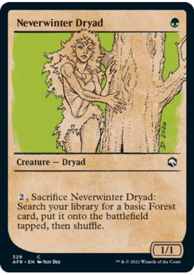 (英)【Foil】ネヴァーウィンターのドライアド / Neverwinter Dryad ★ショーケース枠★(ルールブック・カード) 【AFR】 No.329