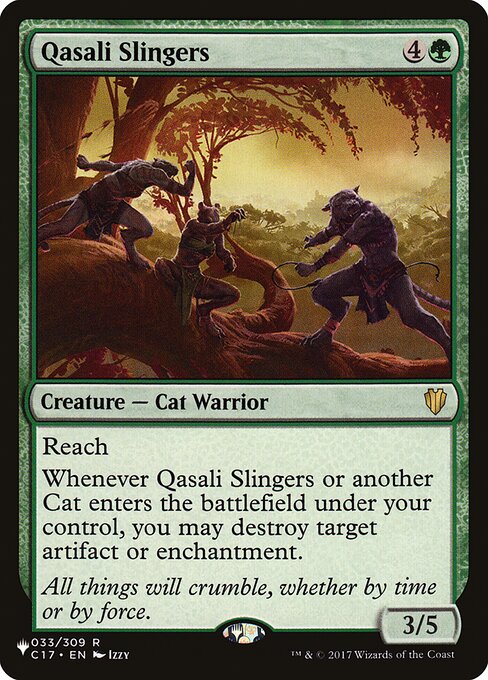 (英)クァーサルの礫投げ / Qasali Slingers【SLD-C24】 Secret Lair Commander Deck: Raining Cats and Dogs No.033