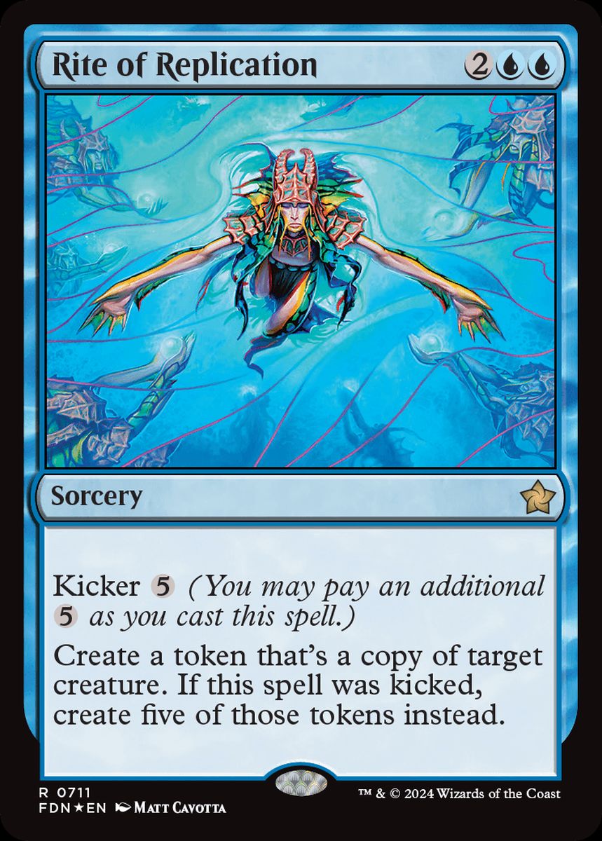 (英)【Foil】複製の儀式 / Rite of Replication【FDN】Starter Collection収録 No.711