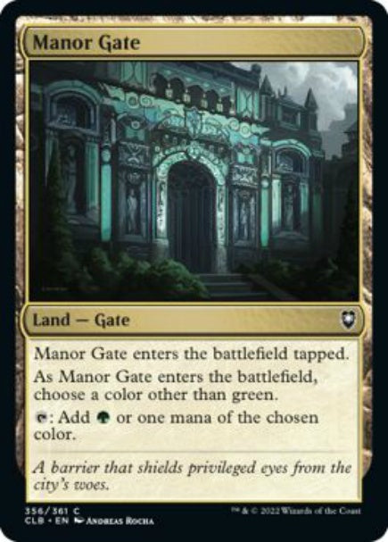 (英)【Foil】屋敷門 / Manor Gate【CLB】 No.356
